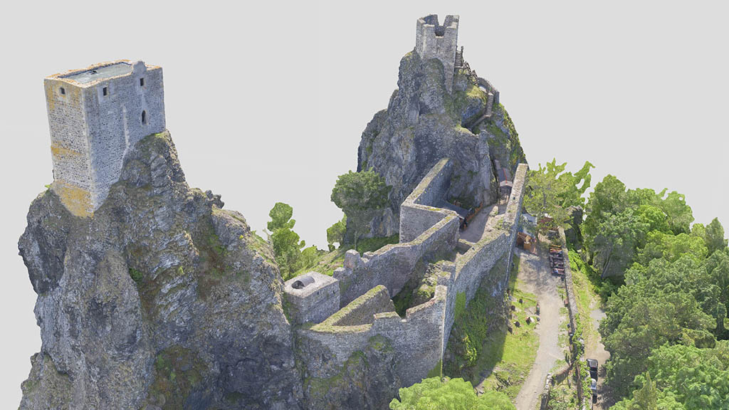 3D model hradu Trosky