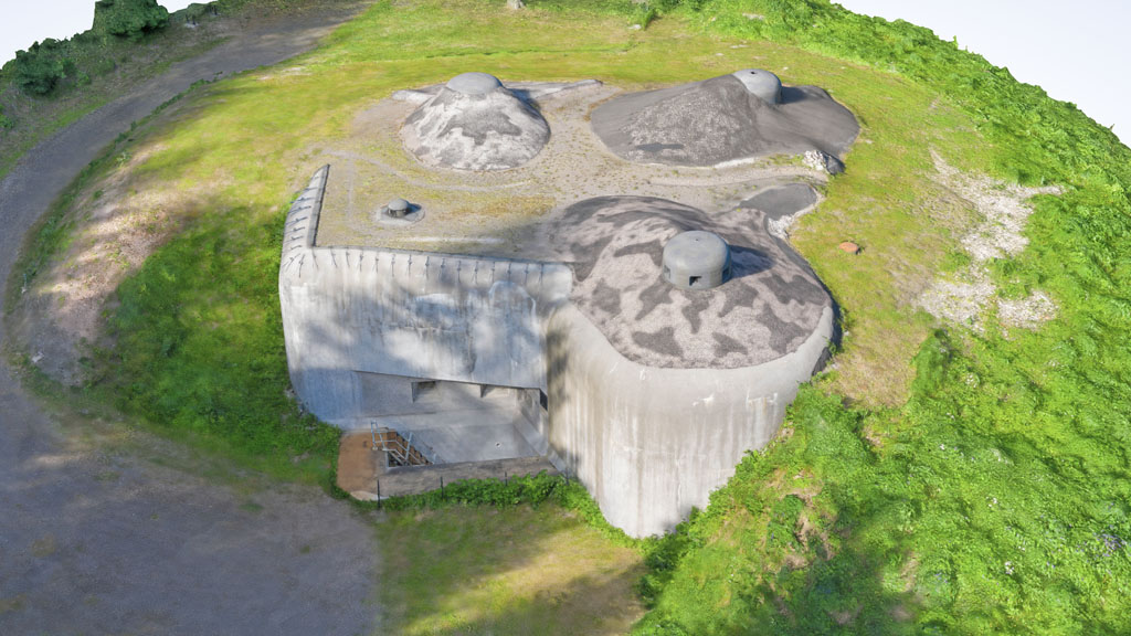 3D scan of the ww2 fortification R-H-S 76 Hanička